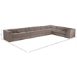 Meridian Furniture Rummi Taupe Velvet Performance Fabric 8pc. Modular Sectional