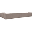 Meridian Furniture Rummi Taupe Velvet Performance Fabric 8pc. Modular Sectional