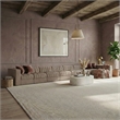 Meridian Furniture Rummi Taupe Velvet Performance Fabric 8pc. Modular Sectional