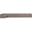 Meridian Furniture Rummi Taupe Velvet Performance Fabric 8pc. Modular Sectional