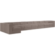 Meridian Furniture Rummi Taupe Velvet Performance Fabric 8pc. Modular Sectional