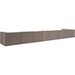 Meridian Furniture Rummi Taupe Velvet Performance Fabric 8pc. Modular Sectional