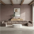 Meridian Furniture Rummi Taupe Velvet Performance Fabric 9pc. Modular Sectional