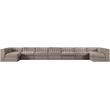 Meridian Furniture Rummi Taupe Velvet Performance Fabric 9pc. Modular Sectional