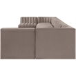 Meridian Furniture Rummi Taupe Velvet Performance Fabric 9pc. Modular Sectional