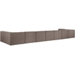 Meridian Furniture Rummi Taupe Velvet Performance Fabric 9pc. Modular Sectional