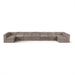 Meridian Furniture Rummi Taupe Velvet Performance Fabric 9pc. Modular Sectional