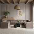 Meridian Furniture Rummi Taupe Velvet Performance Fabric 9pc. Modular Sectional