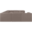 Meridian Furniture Rummi Taupe Velvet Performance Fabric 9pc. Modular Sectional