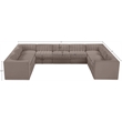 Meridian Furniture Rummi Taupe Velvet Performance Fabric 9pc. Modular Sectional