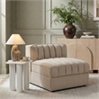 Meridian Furniture Rummi Beige Velvet Performance Fabric Armless Chair