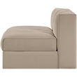 Meridian Furniture Rummi Beige Velvet Performance Fabric Armless Chair