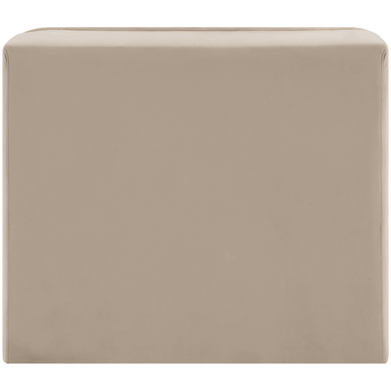Meridian Furniture Rummi Beige Velvet Performance Fabric Armless Chair