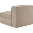 Meridian Furniture Rummi Beige Velvet Performance Fabric Armless Chair