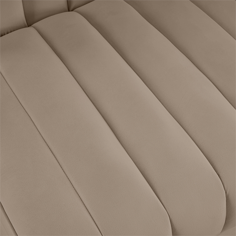 Meridian Furniture Rummi Beige Velvet Performance Fabric Armless Chair