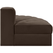 Meridian Furniture Rummi Brown Velvet Performance Fabric Reverse Corner Chair