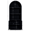 Meridian Furniture Botanical Black Solid Wood Bookcase