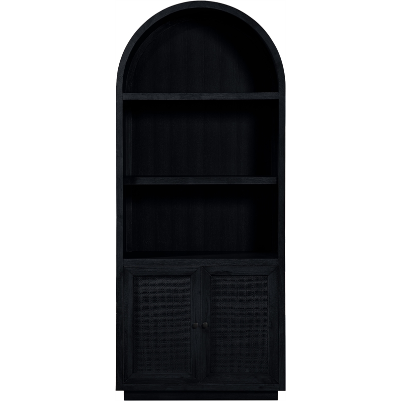Meridian Furniture Botanical Black Solid Wood Bookcase