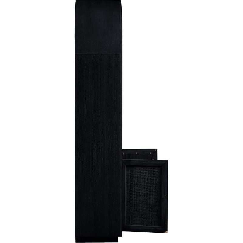 Meridian Furniture Botanical Black Solid Wood Bookcase