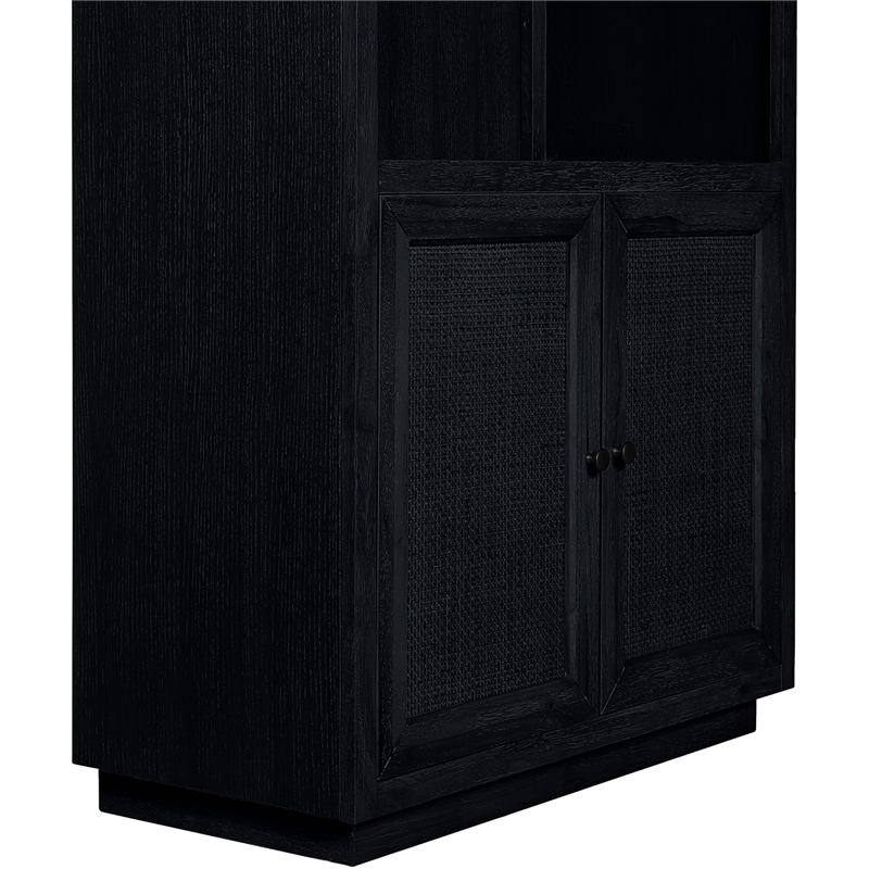 Meridian Furniture Botanical Black Solid Wood Bookcase