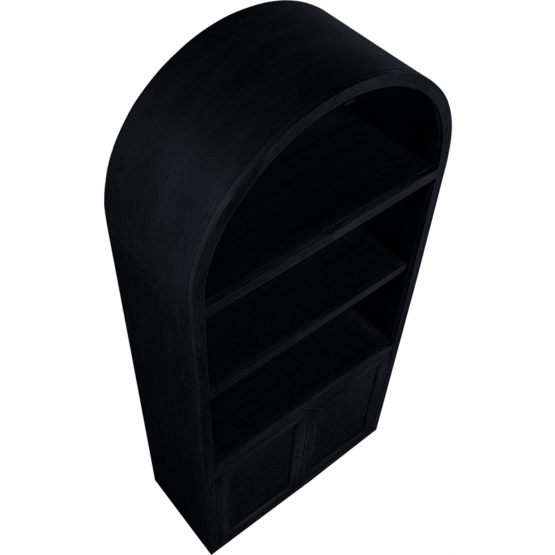 Meridian Furniture Botanical Black Solid Wood Bookcase