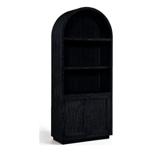 Meridian Furniture Botanical Black Solid Wood Bookcase
