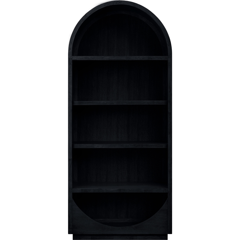 Meridian Furniture Hearth Black Solid Wood Bookcase