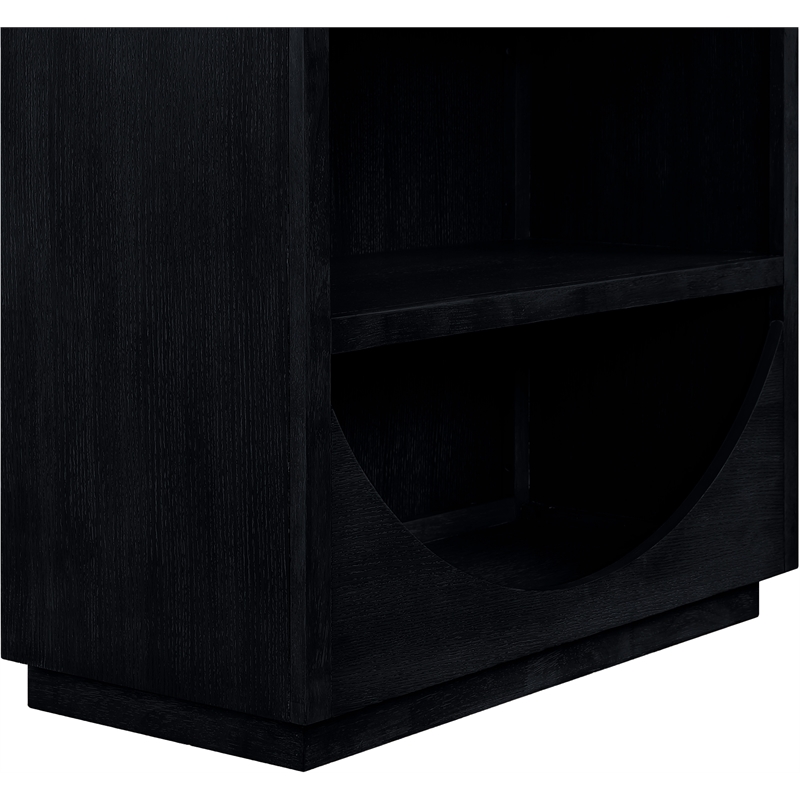 Meridian Furniture Hearth Black Solid Wood Bookcase