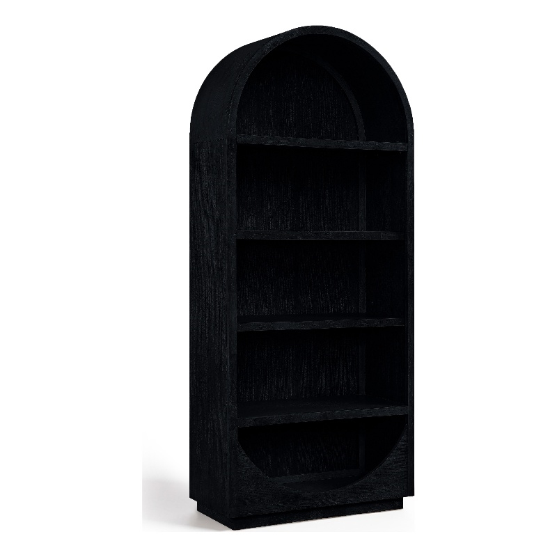 Meridian Furniture Hearth Black Solid Wood Bookcase