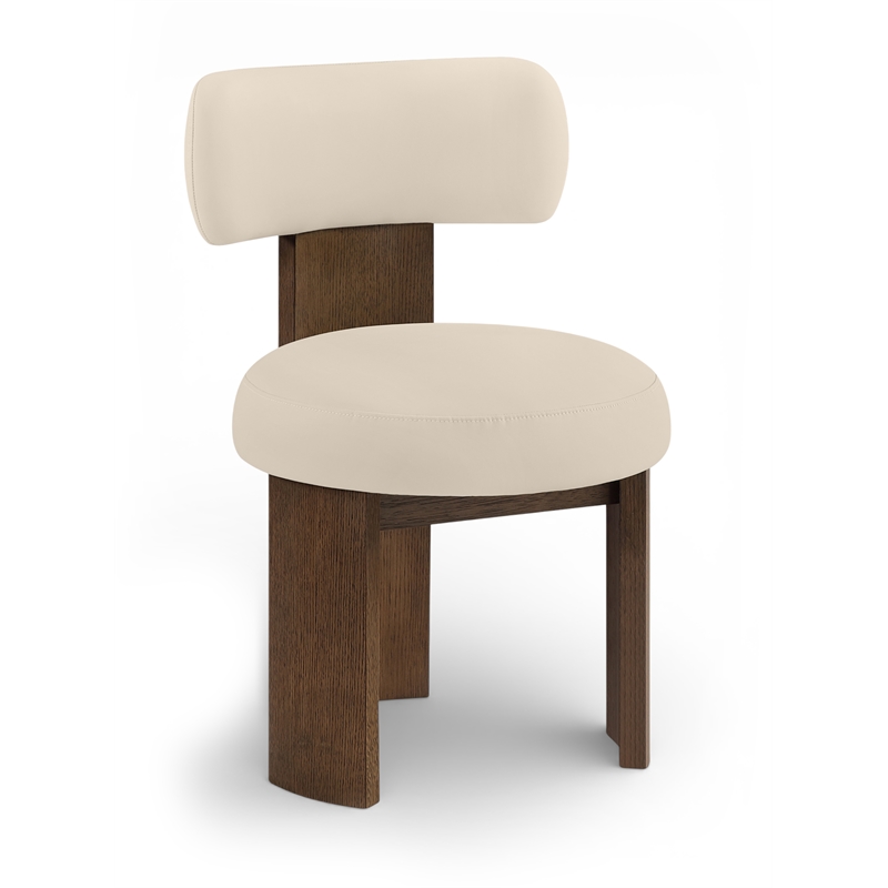 Meridian Furniture Atelier Beige Vegan Leather Dining Chair (Set of 2)