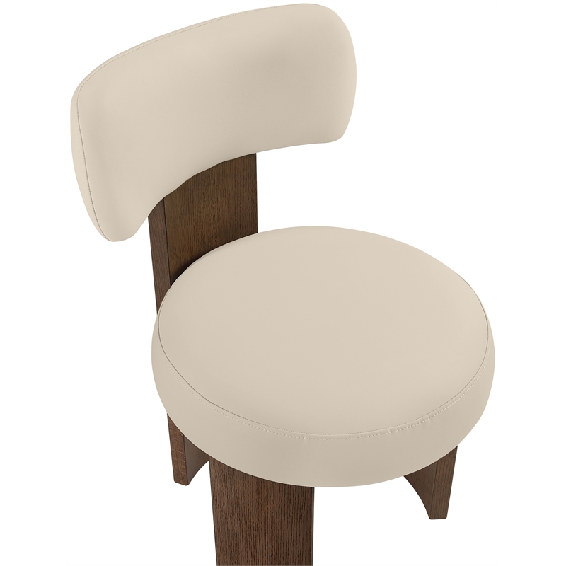 Meridian Furniture Atelier Beige Vegan Leather Dining Chair (Set of 2)