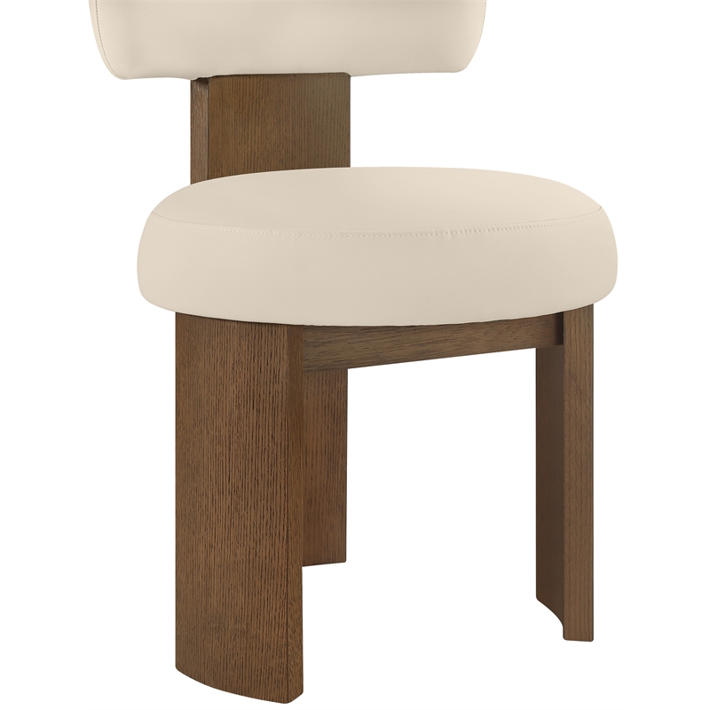 Meridian Furniture Atelier Beige Vegan Leather Dining Chair (Set of 2)