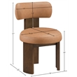 Meridian Furniture Atelier Cognac Vegan Leather Dining Chair (Set of 2)