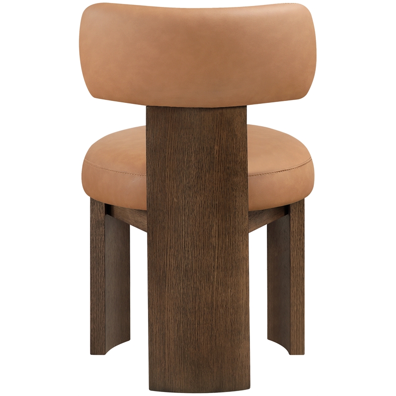 Meridian Furniture Atelier Cognac Vegan Leather Dining Chair (Set of 2)