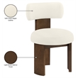 Meridian Furniture Atelier Cream Vegan Leather Dining Chair (Set of 2)