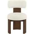 Meridian Furniture Atelier Cream Vegan Leather Dining Chair (Set of 2)