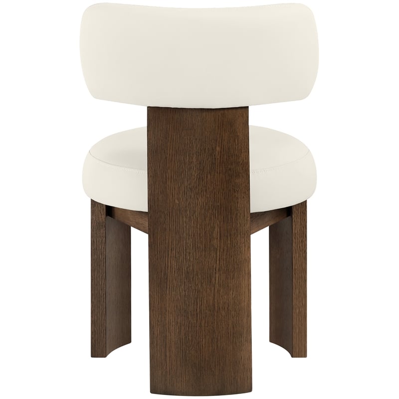 Meridian Furniture Atelier Cream Vegan Leather Dining Chair (Set of 2)