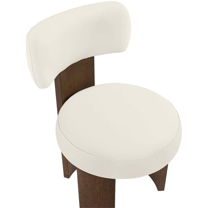 Meridian Furniture Atelier Cream Vegan Leather Dining Chair (Set of 2)