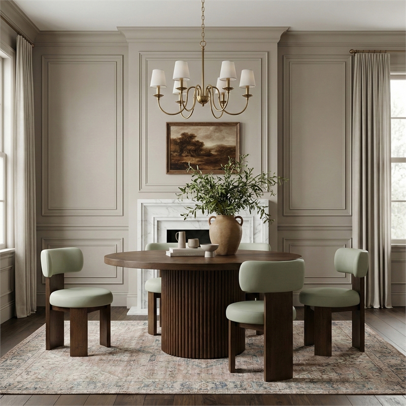 Meridian Furniture Atelier Mint Vegan Leather Dining Chair (Set of 2)