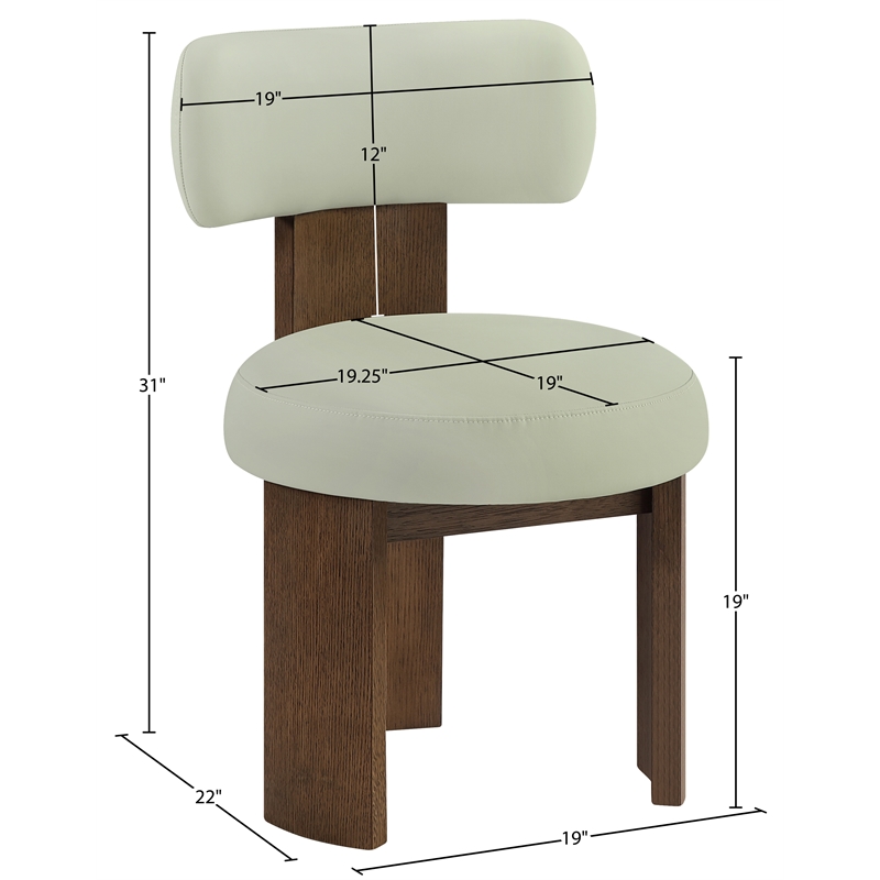 Meridian Furniture Atelier Mint Vegan Leather Dining Chair (Set of 2)