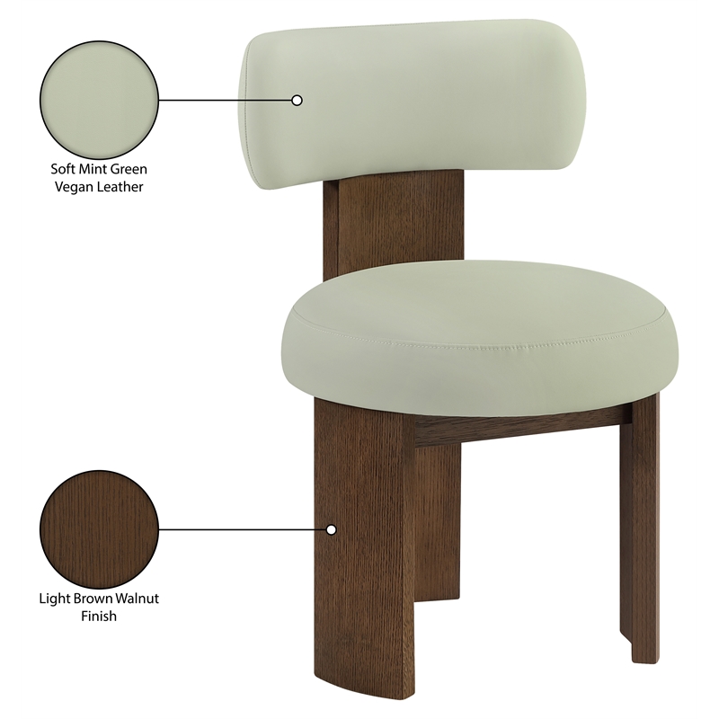 Meridian Furniture Atelier Mint Vegan Leather Dining Chair (Set of 2)