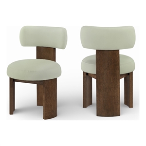Meridian Furniture Atelier Mint Vegan Leather Dining Chair (Set of 2)