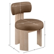 Meridian Furniture Atelier Brown Vegan Leather Dining Chair (Set of 2)