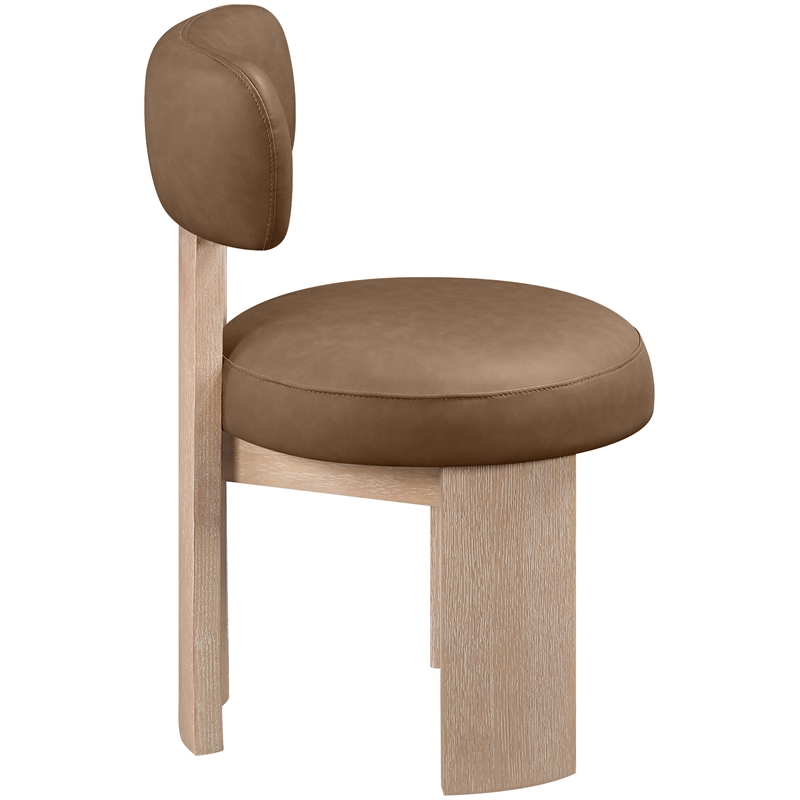 Meridian Furniture Atelier Brown Vegan Leather Dining Chair (Set of 2)