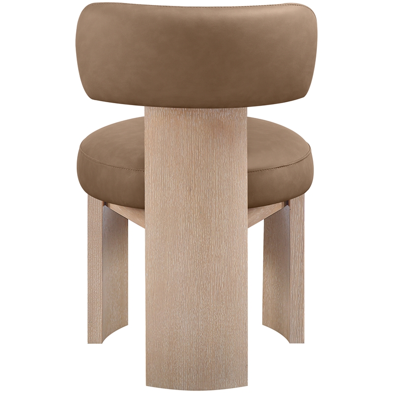 Meridian Furniture Atelier Brown Vegan Leather Dining Chair (Set of 2)