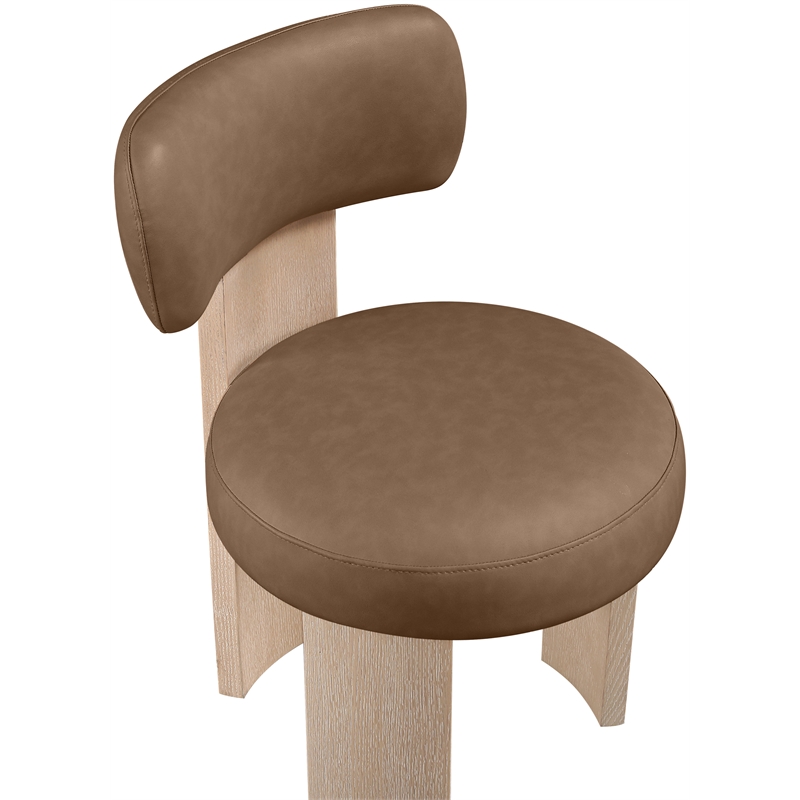 Meridian Furniture Atelier Brown Vegan Leather Dining Chair (Set of 2)