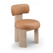 Meridian Furniture Atelier Cognac Vegan Leather Dining Chair (Set of 2)