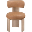 Meridian Furniture Atelier Cognac Vegan Leather Dining Chair (Set of 2)