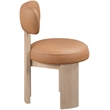 Meridian Furniture Atelier Cognac Vegan Leather Dining Chair (Set of 2)