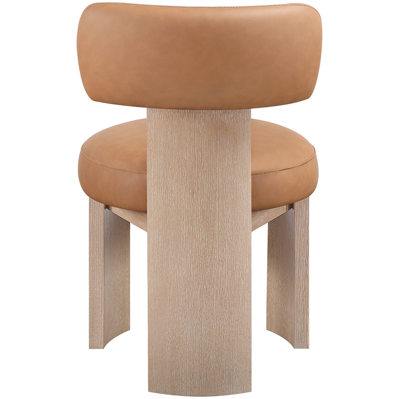 Meridian Furniture Atelier Cognac Vegan Leather Dining Chair (Set of 2)